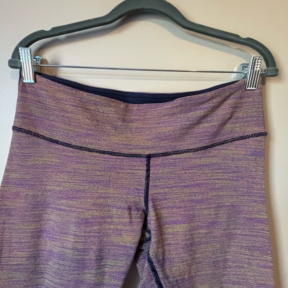 Lululemon Wunder Under High-Rise 21" Edged Stripe Jacquard Blueprint Royal Ruby - Picture 6 of 14